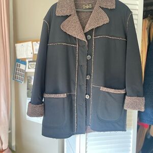 Fendi Shirling Black and Brown Coat. Lightweight.It’s Vintage Women authentic